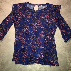 Floral free people long sleeve shirt